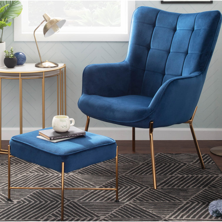 Mercury Row® Blakeley 30.75'' Wide Tufted Velvet Lounge Chair and